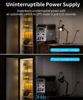 Ark3600 Go To Portable Power Station in use during power outage next to refrigerator and lamp