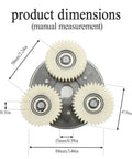 Ebike Motor Clutch Assembly 36T Nylon Planetary Gear Set with 88mm clutch showing product dimensions