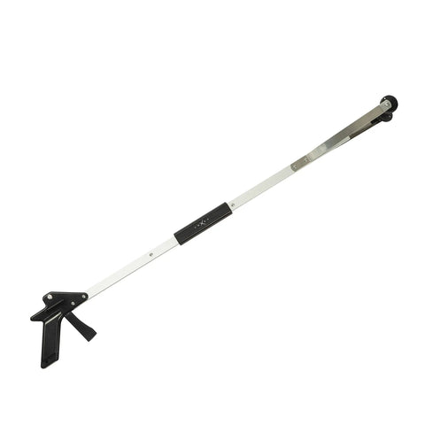 32 Inch Long Reach Reacher With Suction Cup Grip Tool Foldable Aluminum Pick Up Stick Lightweight Litter Picker Claw Nabber For Easy No Bending Back Saving Cleanup
