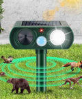 Outdoor Solar Powered Ultrasonic Animal Repeller With Motion Sensor And LED Flashing Light, Waterproof Yard Pest Deterrent