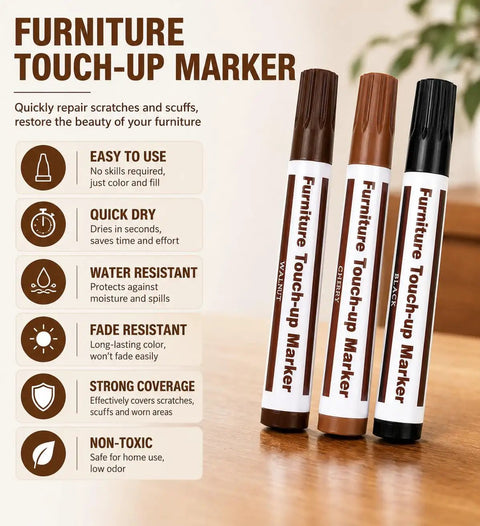 Deliver A No Sweat Slick Finish With This Elite Furniture Fix Kit Featuring Three Premium Wood Touch Up Markers In Rich Black Cherry Walnut Tones To Knock Out Stubborn Scratches And Freshen Up Floors Or Cabinets Fast.