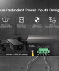 Industrial 8 Port Gigabit PoE Ethernet Switch With 16Gbps Switching Capacity 96W Power Supply DIN Rail Mount IEEE 802.3af or at