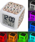 Top Notch Silent Digital Alarm Clock With Cool Starfish Shell Shape And Gentle Nightlight For Bedrooms Or Work Desks shows time, date, temperature.