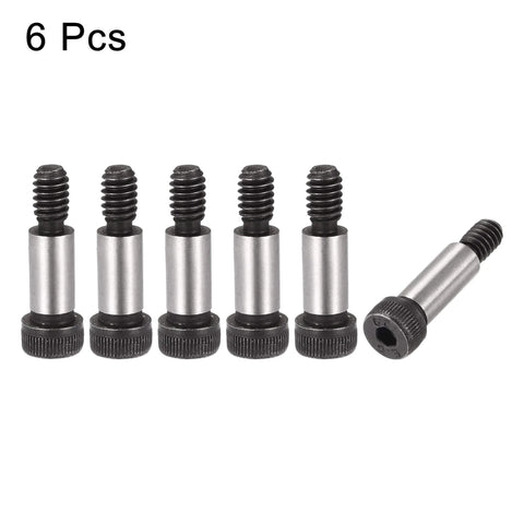 Alloy Steel Shoulder Bolts With Hex Socket Head, 1/4-20 UNC Thread, Shoulder Length 5/8 Inch, Shoulder Diameter 5/16 Inch, 6 Pieces