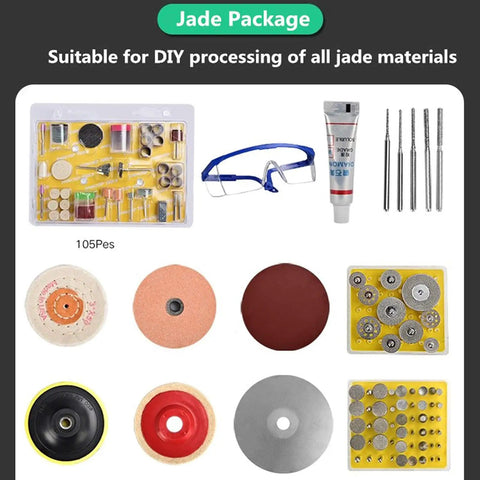 Jade Package components for Mini Table Saw Kit With 1500W Power And All In One Jewelry And Woodworking Bench Polisher 0 To 23000 Rpm
