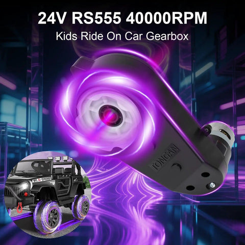 Two Pack 24V RS555 Upgrade Motor Gearbox Kit For Ride On Cars High Speed 40000 RPM Speed Boost Replacement Parts Fits 18V 20V 24V Jeeps Kid Trax Compatible