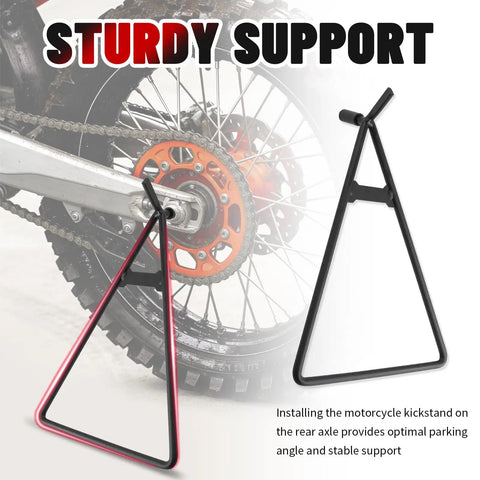 Heavy Duty Rear Motorcycle Kickstand Stable Parking Stand for Dirt Bikes and Motorcycles Universal Fit Mounts On Rear Axle
