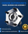 Front Wheel Bearing And Hub Assembly 5 Lugs Budget Friendly And Plug And Play For Nissan Sentra 2013 To 2019, Leaf 2013 To 2017, NV200 2013 To 2019, And Chevy City Express 2015 To 2018 For Smooth Ride, close-up view