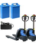 Heavy Duty 4400 Lb Capacity Electric Pallet Jack With Dual Safety System And Emergency Reverse Switch For Tough Warehouse Jobs and battery charger.
