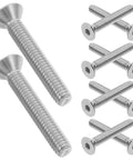 Flat Head Socket Screws Heavy Duty Stainless Steel 5/16-18 Full Thread for Furniture and Bed Frame Connections