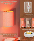 Magnetic Battery Operated RGB Wall Sconce Set Of 2 With Dimmable Remote and Fabric Linen Shade in warm light setting near bed