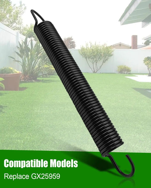 Blade Tension Spring For John Deere Lawn Tractors And Ztrak Decks, Fits GX25959, shown in backyard setting