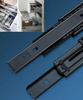 Two Pack Drawer Slides 10 To 16 Inch, Smooth Glide Cabinet Runners, Full Extension Metal Drawer Guides With Quiet Operation