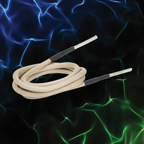 Induction Innovations Mini-Ductor bearing buddy coil, beige braided insulated wire with metal ends