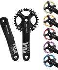 Mountain Bike Crankset 170mm Square Taper 104 BCD 30T Narrow Wide Round Chainring Six Color Options Ultra Lightweight Aluminum Alloy