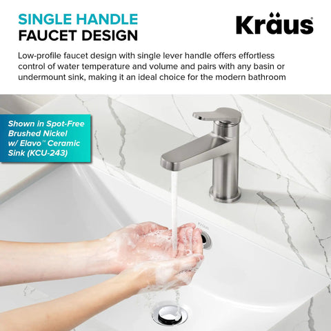 Indy Single Handle One Hole Bathroom Sink Faucet In Brushed Gold With Solid Brass Build And Corrosion Resistant Finish installed
