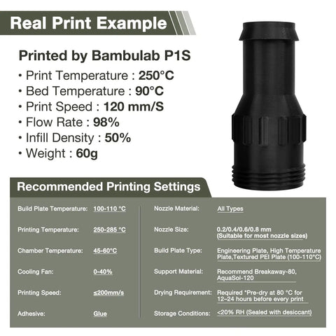 High Quality Pa6 Nylon 3D Printing Filament 1.75Mm Black Reel 1Kg Pack Hella Tough And Heat Resistant Built Like A Tank For Heavy Duty Creations And Rapid Prototyping