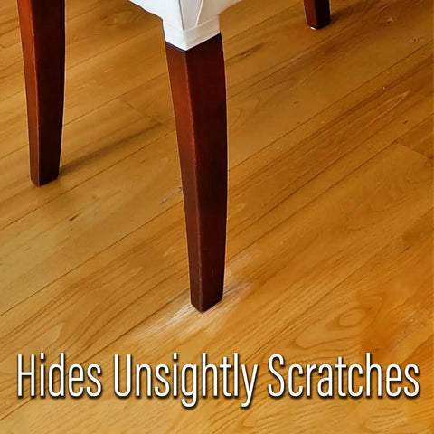 Light Wood Scratch Cover And Polish Pack Of 2 for a slick easy shine on wood floor with table leg