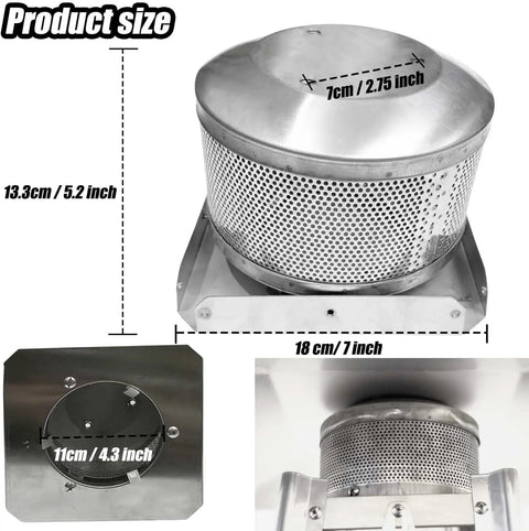 Emitter Screen And Base Replacement Kit For Pyramid Patio Heaters 7 Inch Diameter Top Burner Screen 5.2 Inch Tall Base