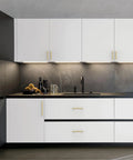 Upgrade Your Kitchen Setup With These Slick 10 Pack 7 Inch Knurled Gold Cabinet Pulls Featuring Hella Sturdy Matte Finish Heavy Duty Drawer Handles And Cupboard Hardware For Home Renovations in modern kitchen.