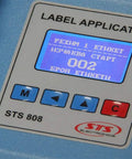 Control panel of Semi Automatic Label Applicator Machine for Round Plastic Glass Bottles and Jars featuring ultrasonic sensor.