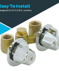 Multi Turn Chrome Shower Stall Valve One Half Inch IPS Brass Wall Mounted Shower Valve for Standard Showers Easy Install