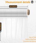 Badass Heavy Duty Stretch Wrap 18 Inch Clear Packing Film 1200 Feet Long 4 Rolls Industrial Grade 80 Gauge with measurement details.