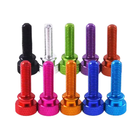 Orange 1 4 20 Textured Thumb Screws for DIY PC Case Builds, 6063 T6 Aluminum Alloy With Dope Anodized Finish, High Precision Manual Adjustment Screws for Chassis and Computer Case, Durable 10 Pack