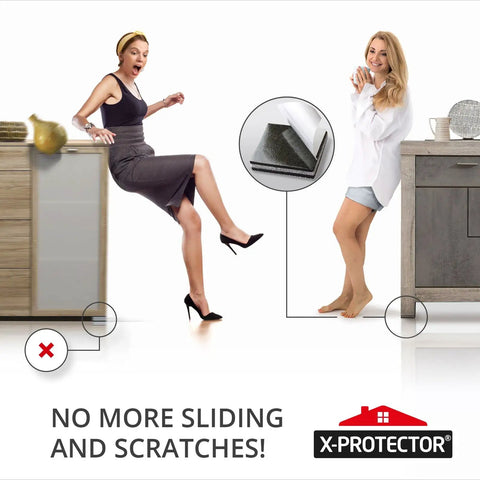 Non Slip Furniture Pads 8 Pack Four Inch Rubber Feet Floor Protectors stopping slipping and keeping furniture in place