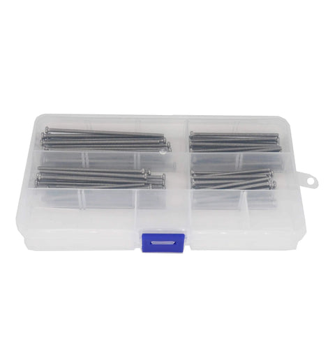 120 Pcs Pan Phillips Head M3 Screws Set With 50 60 70 80mm Lengths In 304 Stainless Steel Full Thread Includes 60 M3 Hex Nuts