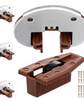 4 Sets Drawer Slides Replacement Kit for Dressers and Furniture with plastic and metal rollers, screws visible