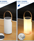 Solar Lantern Table Lamp 2 In 1 Portable USB Rechargeable LED Cordless Light With Remote Control 8 Color Options Waterproof IP44
