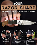 Person holding Personalized Sheep Bone Pocket Knife With Engraving For Him Dad Husband Boyfriend And Groomsmen Gifts