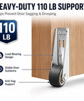 Heavy Duty Vertical Track Roller Wheels For Sliding Barn Doors, 110 lb support with rubber glide guide.