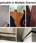 Heavy Duty Stainless Steel Floor Cable Cover With Self Adhesive Backing in various settings such as home and office floors.