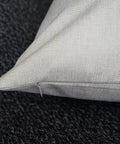 Engineering Gifts For Men Pillow Cover 18x18 Inches Durable Cotton Linen Throw Pillow Case With Black Pattern, close-up corner zipper detail