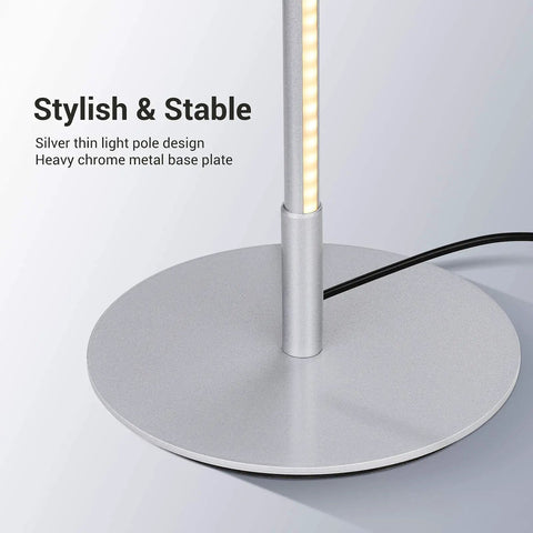 Top Shelf 57.5 Inch Led Floor Lamps 2 Pack With Dimmable Corner Glow Slim Standing Design Featuring Dead Easy Foot Switch Operation And Smart Memory Settings For Smooth Living Room Or Office Setup