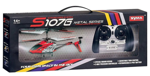 S107 S107G RC Helicopter With Gyro For Beginners Easy To Fly Stable Flight Brushed Motor LiPo Battery packaging
