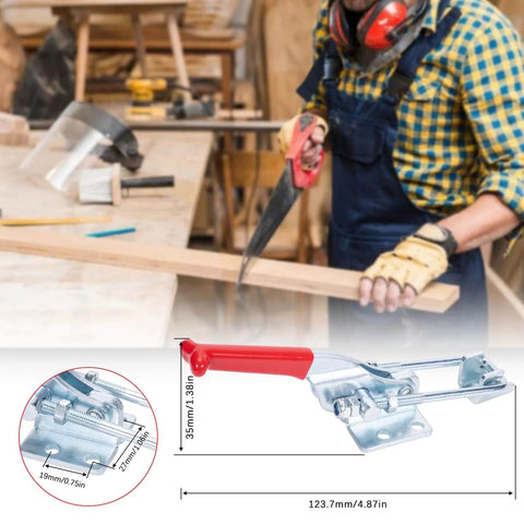 Beefy Six Pack Toggle Latch Clamp Set With 700 Lb Holding Power, Self-Locking Design for secure woodworking and assembly.