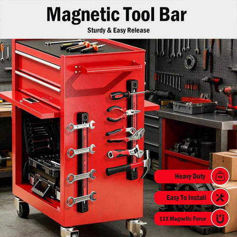 Heavy Duty Double Sided Magnetic Tool Holder Strips Keep Your Garage Gear Snug And Ready On Any Steel Surface Because This Tough 12 Inch Bar Set Packs Killer Suction Power
