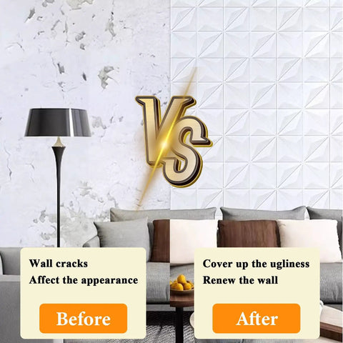 Before and after comparison of Top Tier 3D Pvc Ceiling Tiles With Super Quick Peel And Stick Setup For Real Room Glow Ups.