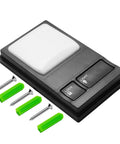 Wall Mount Garage Door Control Panel Switch For Plug And Play Opener Setup, black controller with light and lock buttons, screws included