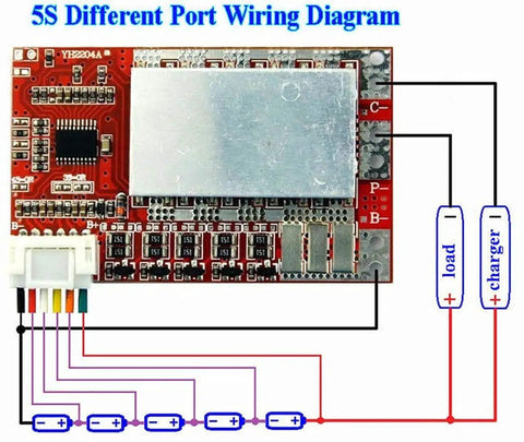Premium 5S BMS Board For 18650 Lithium Cells Running Butter Smooth With 50A Balanced Charging wiring diagram with connections