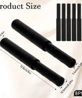 8 Piece Golf Club Shaft Extenders Set For Wood Putters, 5 Inch Length, Black Carbon Fiber with size dimensions and 8 pieces visible.