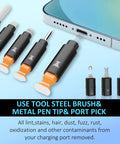 IPhone Cleaning Kit With Charging Port Cleaner Tools For AirPods And IPad Connectors Multi Tool Set With Port Brushes