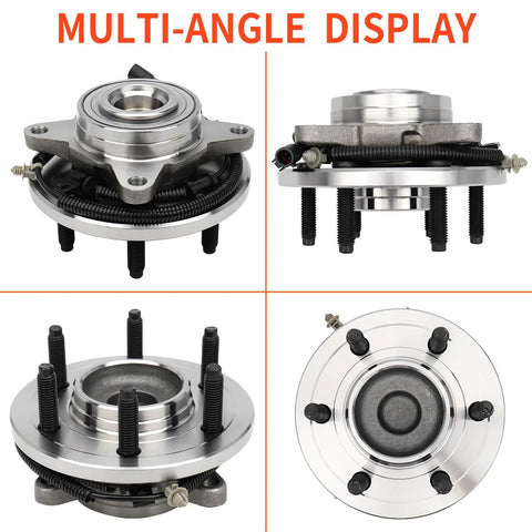 Front Wheel Hub And Bearing Assembly For Ford F150 2009 2010 2011 2WD 6 Lug With ABS Left Or Right Replacement 4-bolt square flange