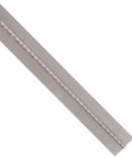 Super Tough Steel Continuous Hinge Surface Mounted Weldable Track For Cabinet Doors And Workshop Partitions Raw Steel Look Four Feet Long Pack Of One viewed from above showing hinge detail.