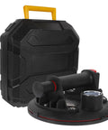 Heavy Duty Glass Suction Cup Lifter With Pressure Gauge And Thickened Rubber Build For Super Strong Adsorption On Tile And Smooth Surfaces To Handle Windows And Mirrors Like A Boss Without Any Drops with sturdy case.