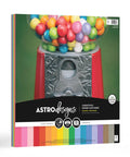 Bold 18 Color Cardstock Pack, 12X12 Inch, 65 Lb 176 GSM, 72 Sheets package with vibrant colors and gum-ball machine image.