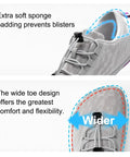 Close-up of Wide Toe Barefoot Water Shoes For Women Slip On Quick Dry Lightweight Footwear with focus on cushioning and wide toe design.